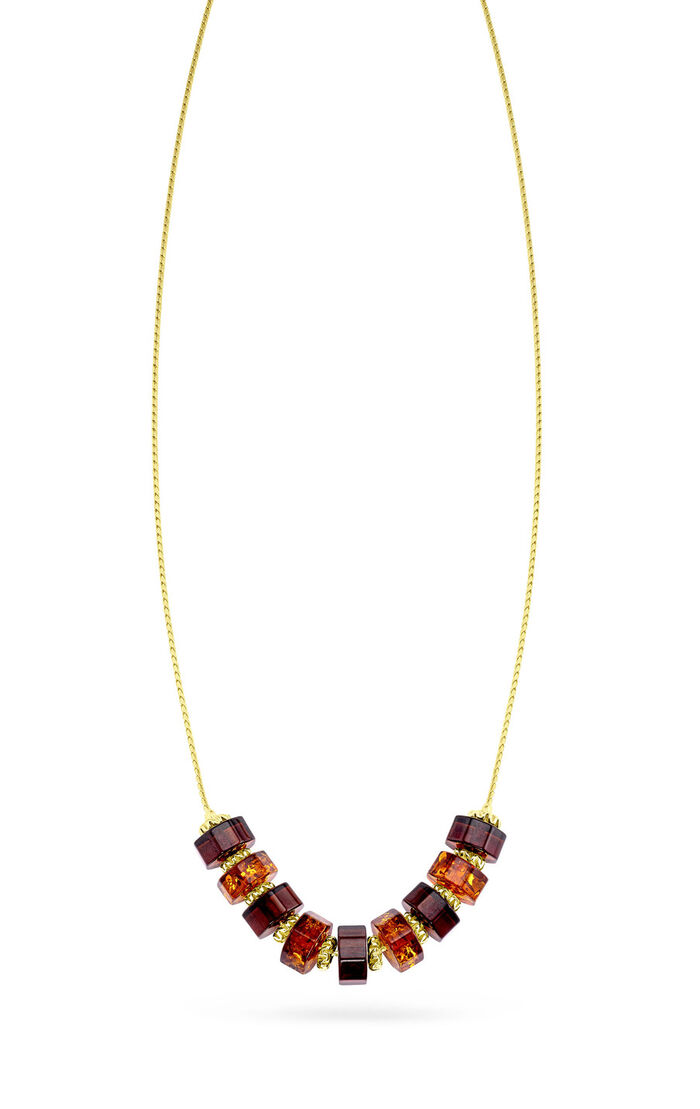 Charmante ketting met echte barnsteen 