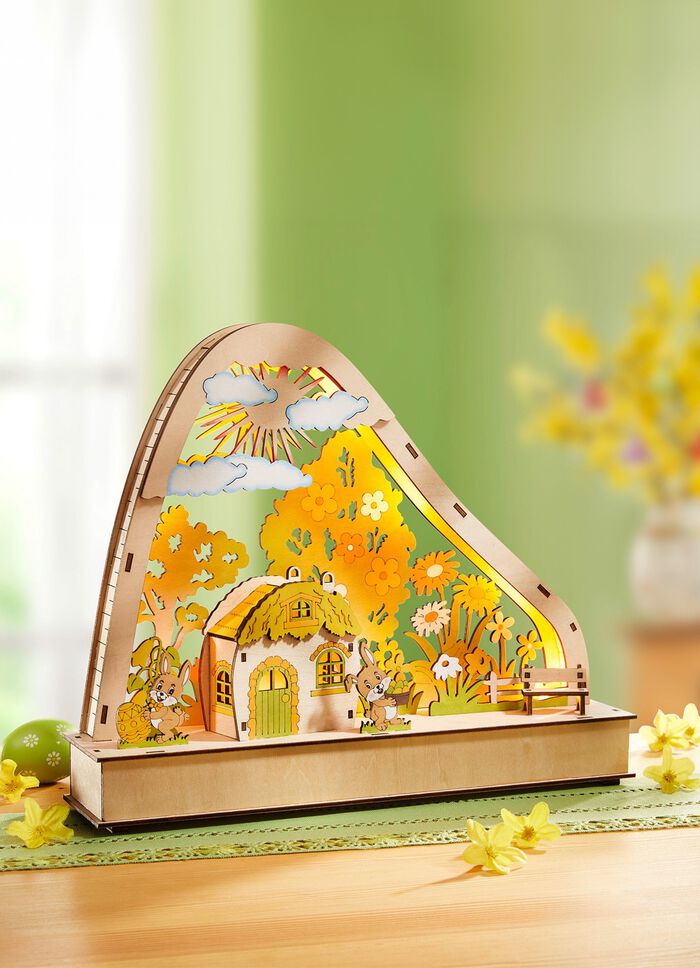 Lentetuinlichtboog van hout 