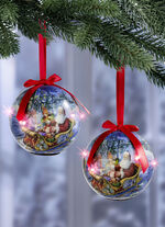 LED-ballen op batterijen, set van 2 