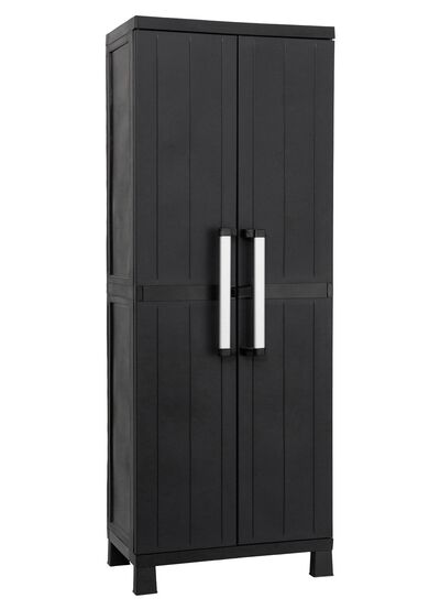 Garage gereedschapskast met houten lamelleneffect 