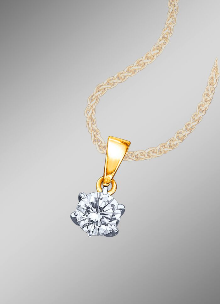 Solitaire hanger met loepzuivere briljant 