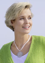 Halsketting met glazen steentjes 