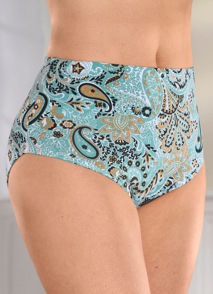 Pak van vijf slips met bont printmotief 