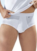 Pfeilring set van vier slips van fijne jersey, wit 