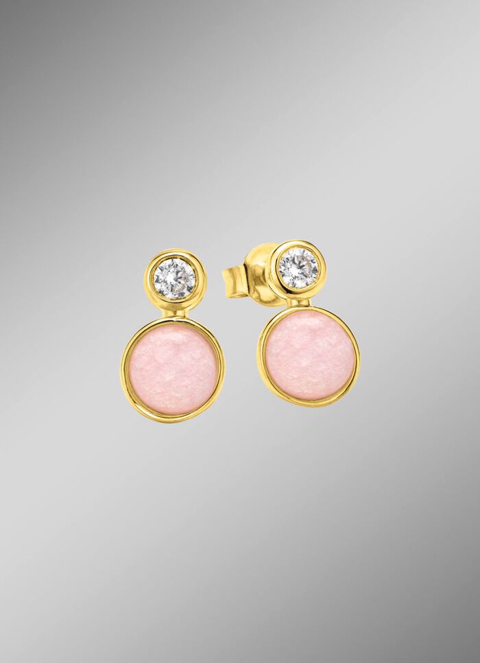 Delicate elegantie: oorknopjes met roze chalcedoon 