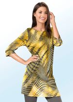 Fijngebreide tuniek met all-over print 