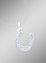 Hoefijzerhanger met 5 diamanten 