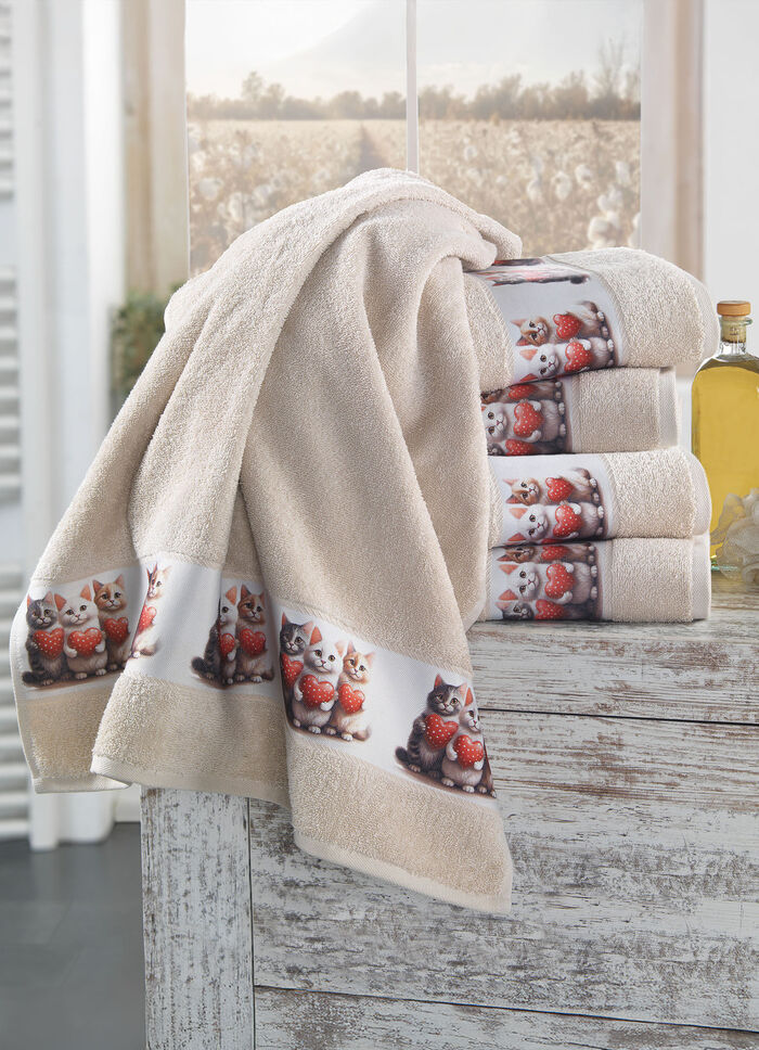 Badstofserie met jacquardrand 