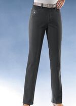 Comfortjeans versierd met strassteentjes in 6 kleuren ZWART