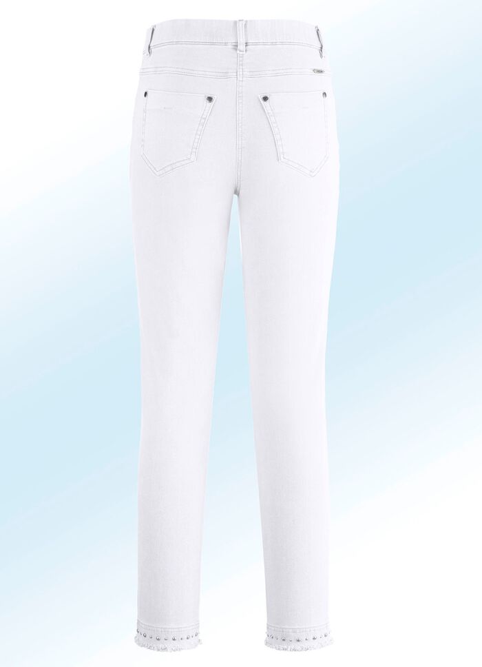 Magic-jeans met mooie studs en trendy franjes 