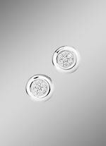 Glanzende oorknopjes met diamanten 