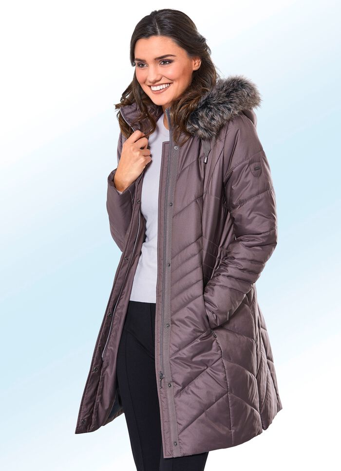 Korte jas met afneembare capuchon 