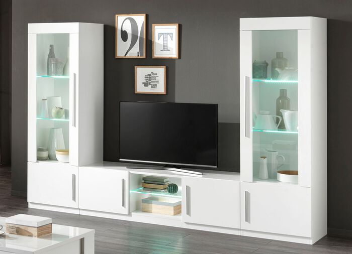 Dressoir, 3 deuren met hoogglans oppervlakken 