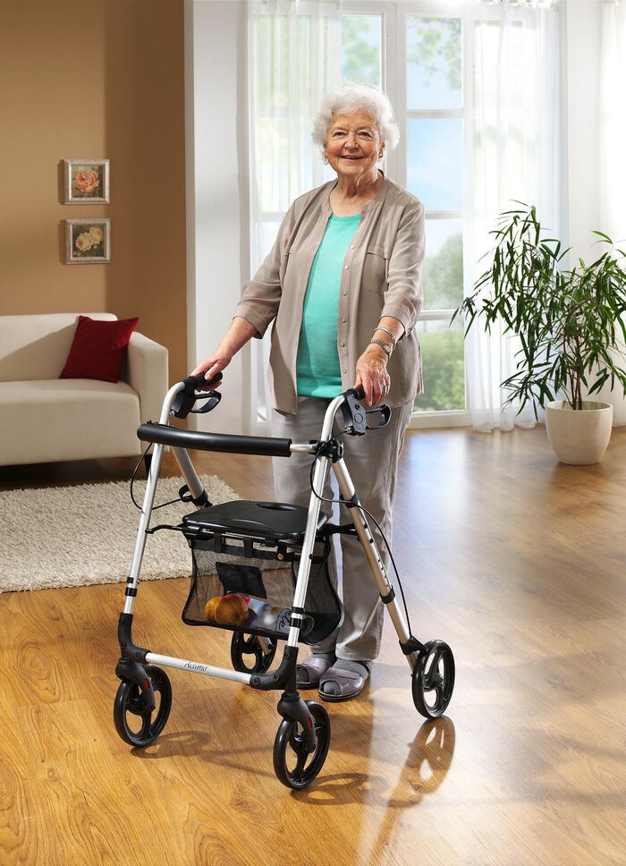 Opvouwbare aluminium rollator 