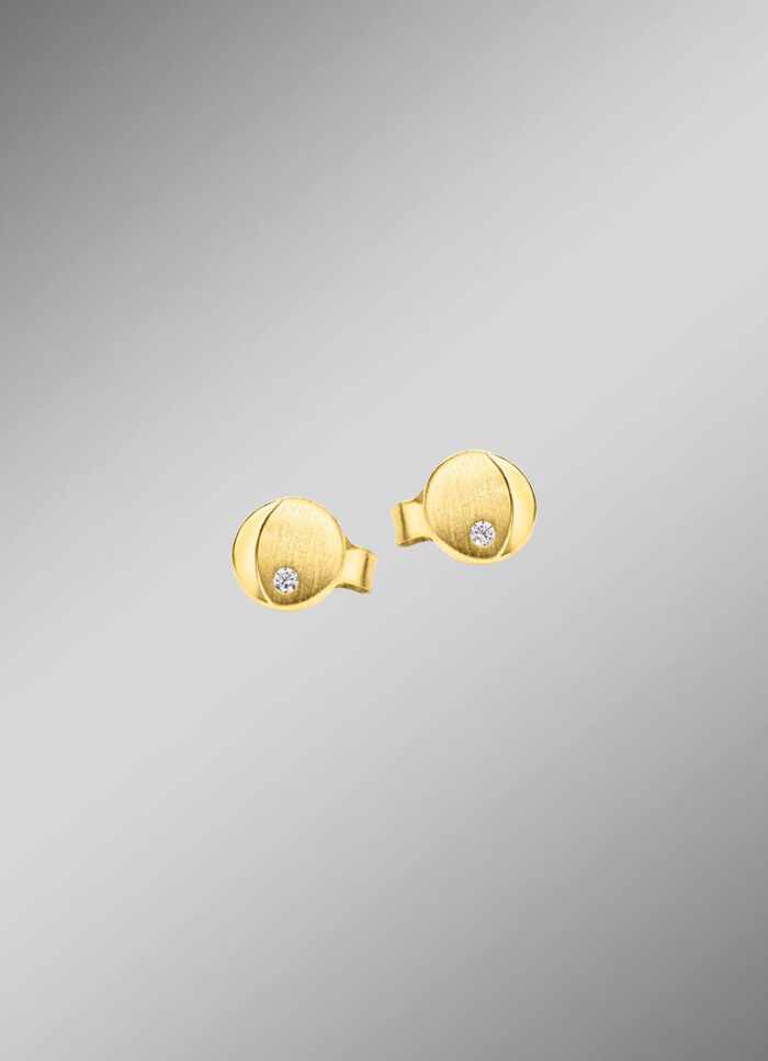 Moderne oorbellen met zirkonia 