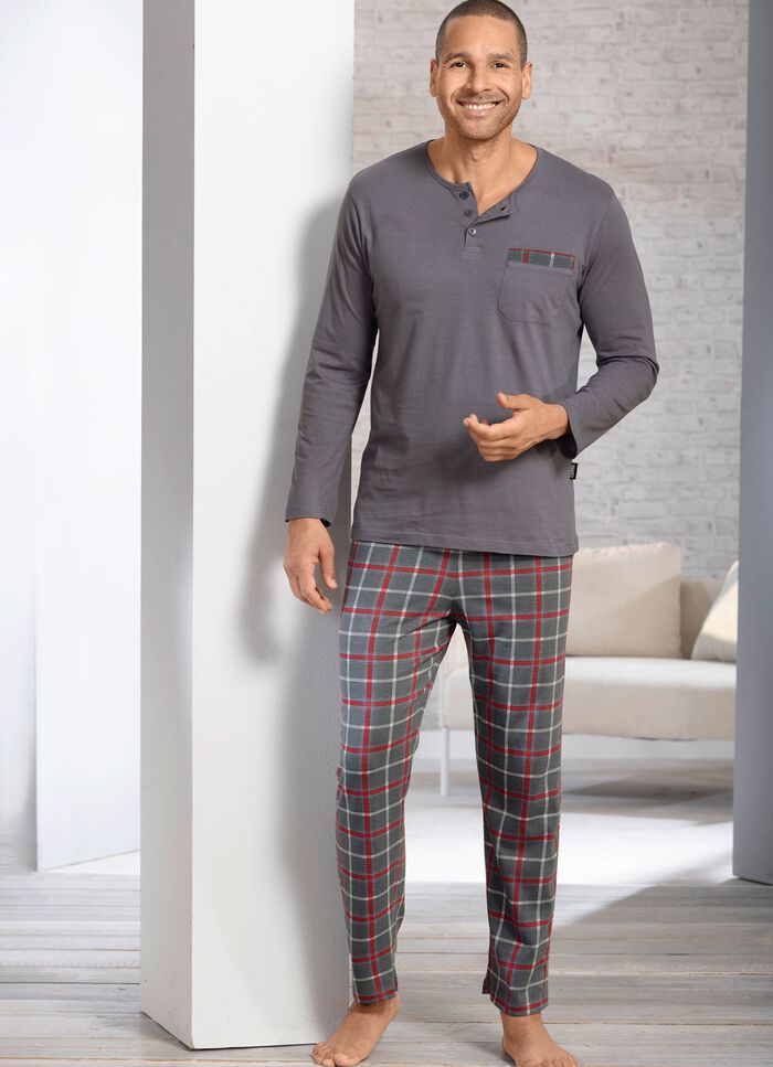 Twee-pack pyjama's met knoopjes aan de voorkant 