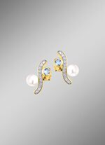 Elegantie met een vleugje kleur &ndash; Vergulde oorknopjes 