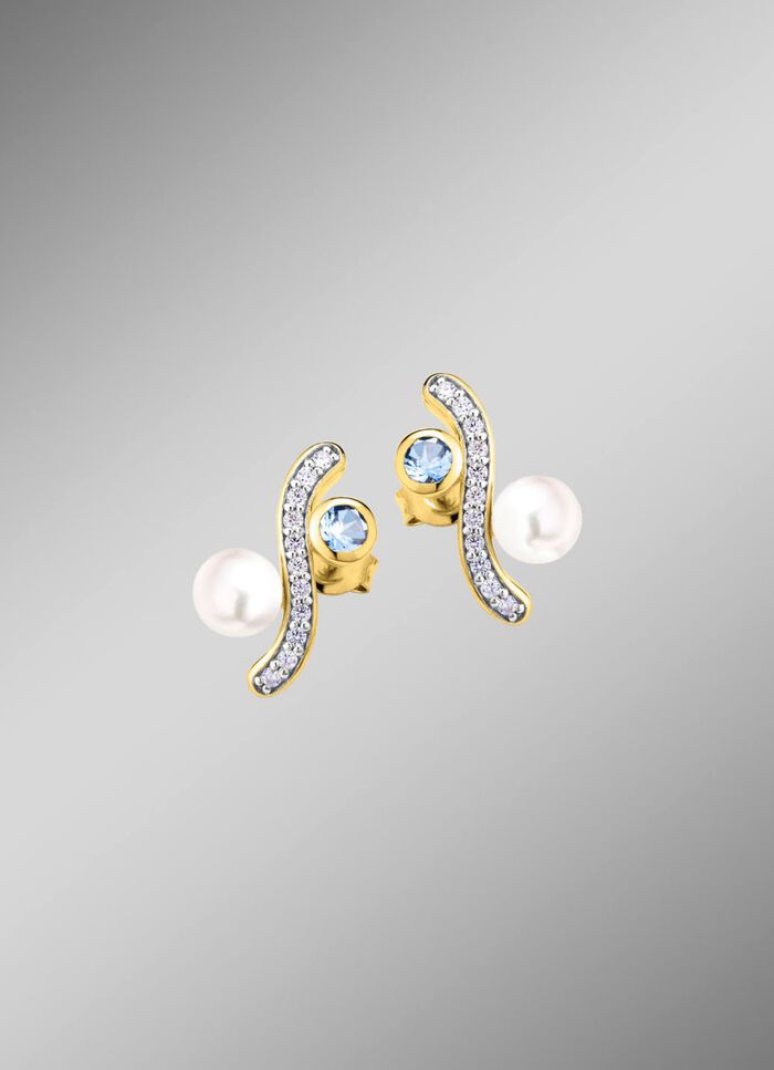 Elegantie met een vleugje kleur &ndash; Vergulde oorknopjes 