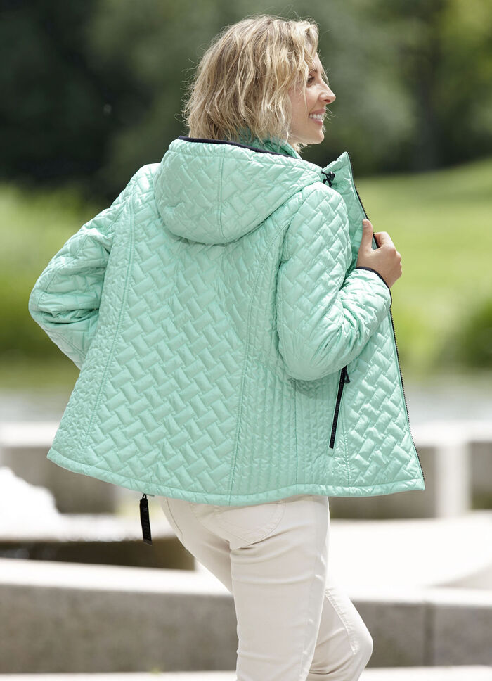 Jas met flatterend langsstiksel aan de zijkant AQUA