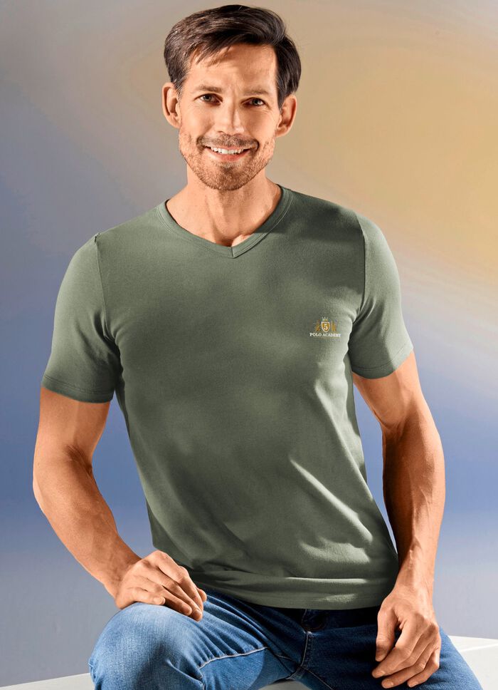 Set van drie overhemden met V-hals 