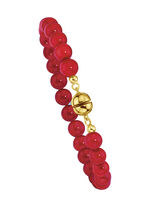 Armband met echte koraalbolletjes 