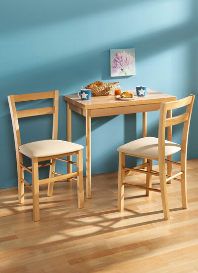 Eettafel met massief beukenhouten poten 
