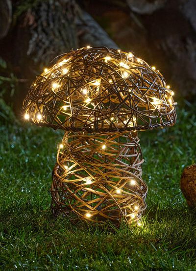 LED rotan paddestoel met timerfunctie 