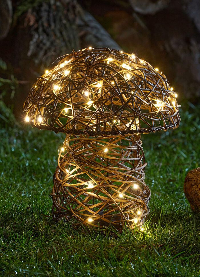 LED rotan paddestoel met timerfunctie 