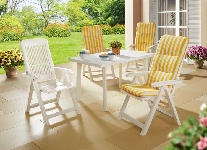 Onderhoudsvriendelijk en weerbestendig tuinmeubilair WIT