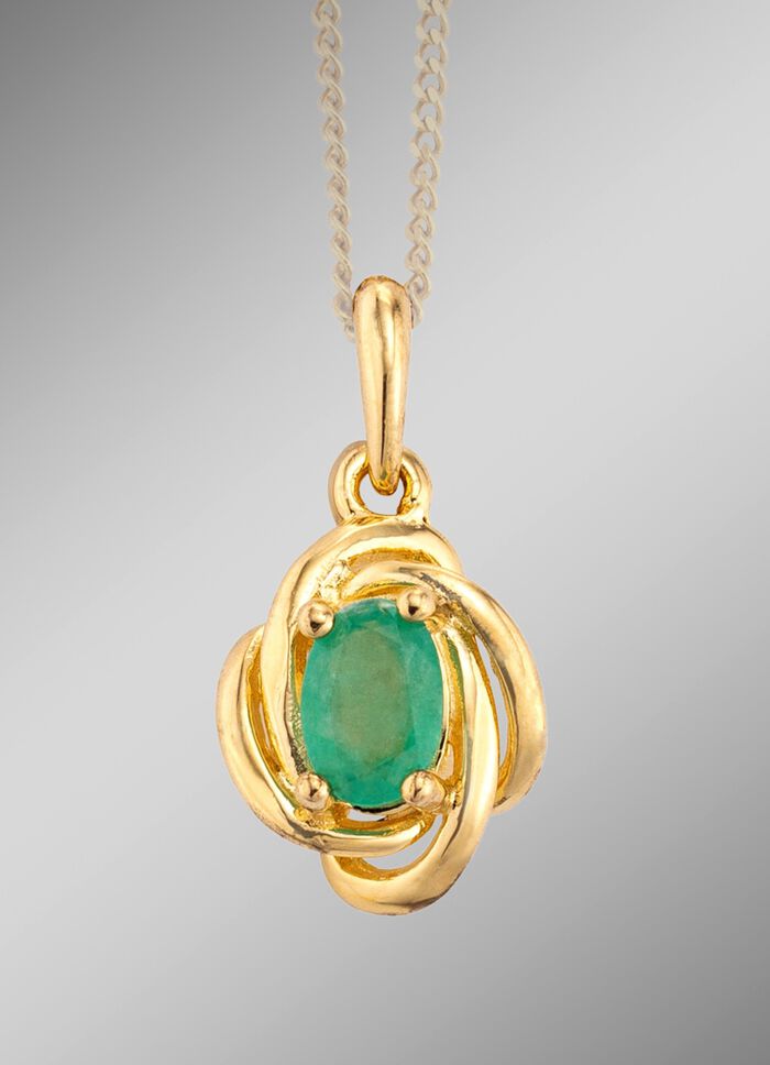 Hanger met smaragd 