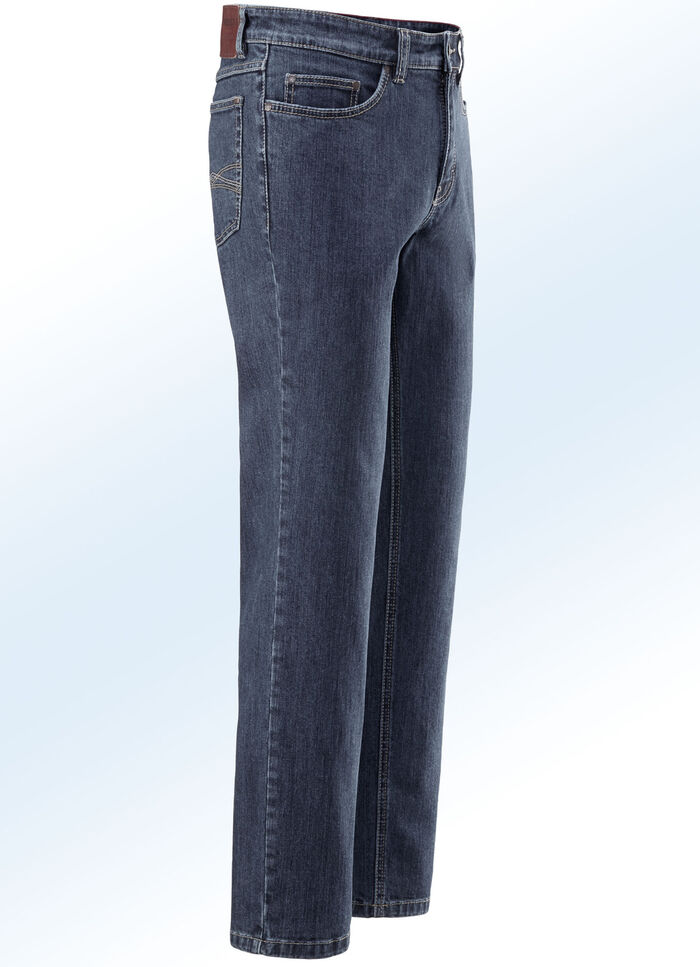 Casual jeans in 2 kleuren MIDDELBLAUW