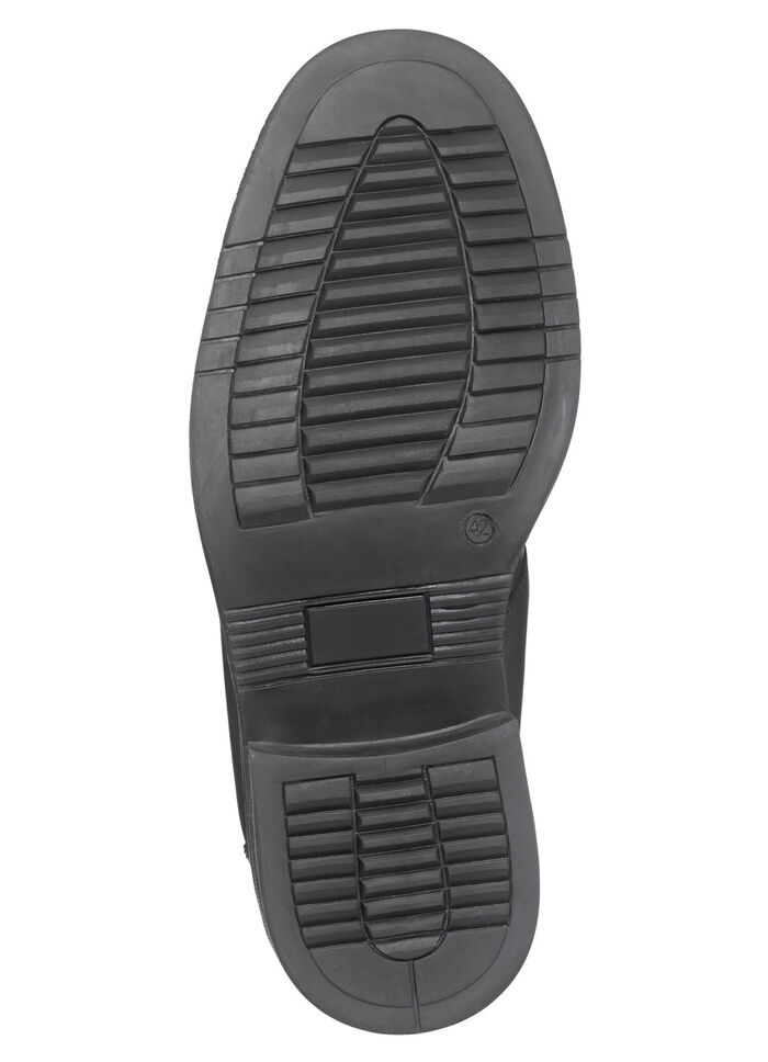 Enkellaarsjes met twee ritssluitingen aan de zijkant ZWART