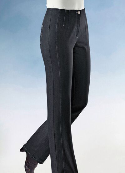 Jeans met figuurflatterende deelnaad 