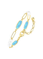 Sieradenset, 3-delig, van messing met kristalstenen 