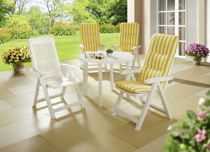 Onderhoudsvriendelijk en weerbestendig tuinmeubilair WIT