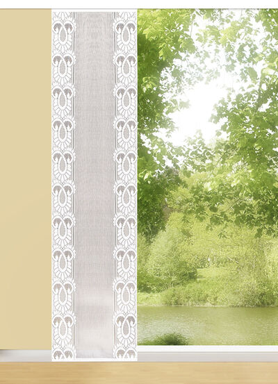 Prachtig schuifgordijn met een rechte afwerking 