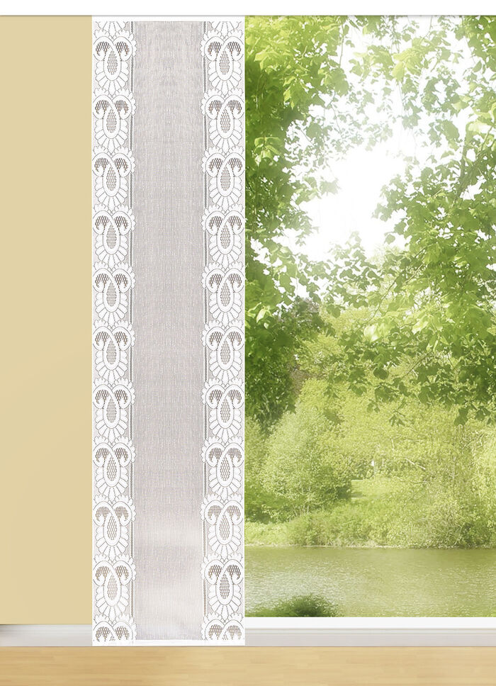 Prachtig schuifgordijn met een rechte afwerking 