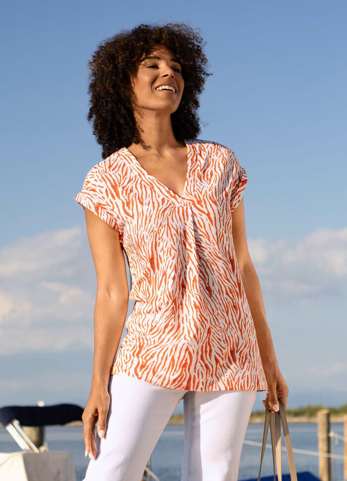 Shirt met wijd gesneden schouders 