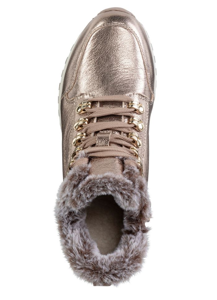 ELENA EDEN, gevoerde dameslaarzen, winterschoenen, breedte G, met uitneembaar voetbed GOUDBRONS