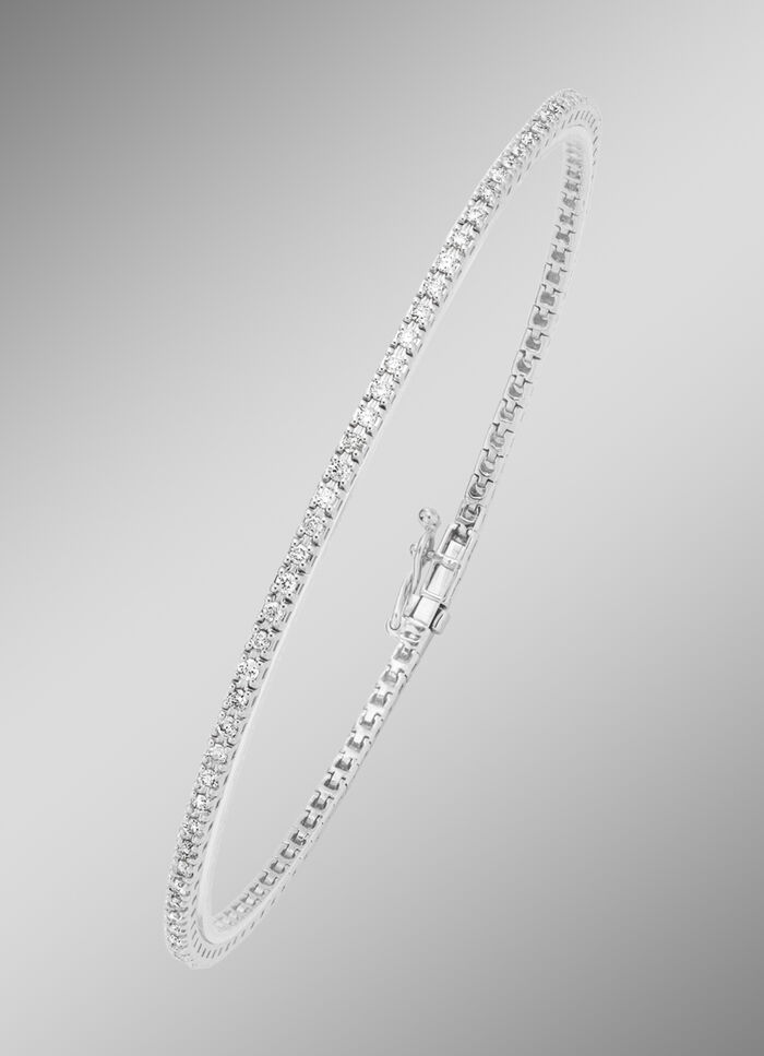 Witgouden armband met diamanten 