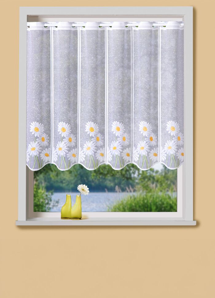 Korte jaloezie&euml;n met stangdoorvoer en gebogen uiteinde WEISS-BUNT