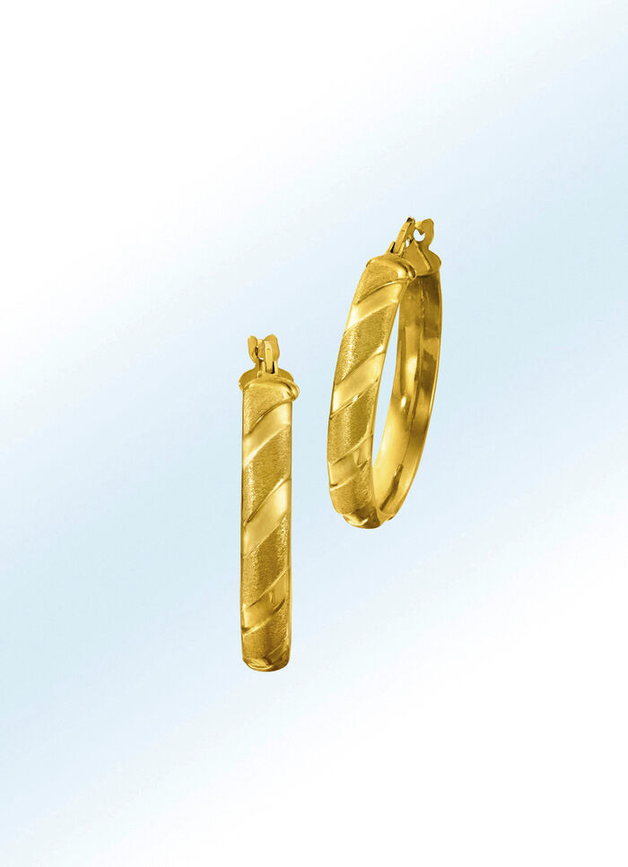 Deels gematteerde creoolse oorbellen 