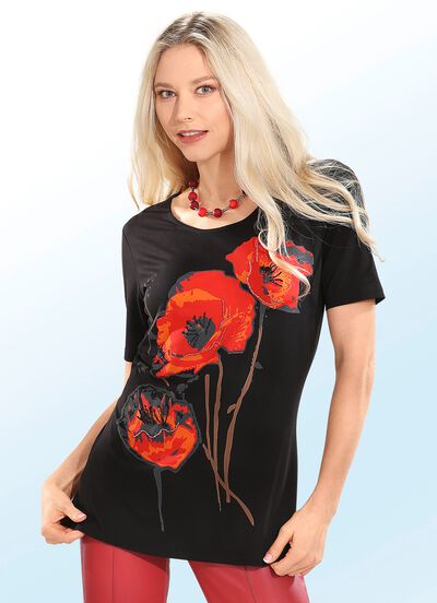 Shirt met motiefprint in 2 kleuren 