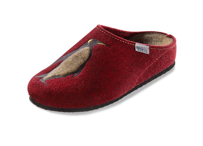 Pantoffel van wolvilt 