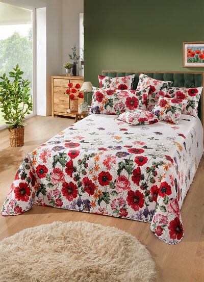 Digitaal bedrukte sprei en kussenslopen 