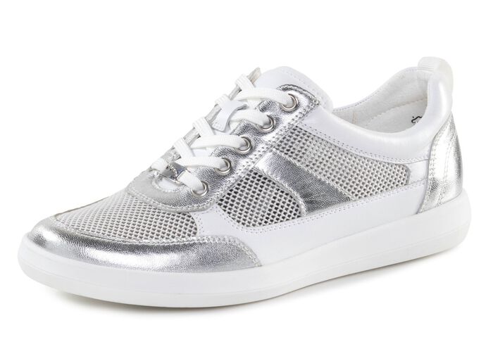 ELENA EDEN sneakers van nappaleer en luchtig textiel in mesh-look 