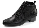 Waldläufer, comfortabele dames enkellaarsjes, winterschoenen, breedte H, met uitneembaar voetbed ZWART