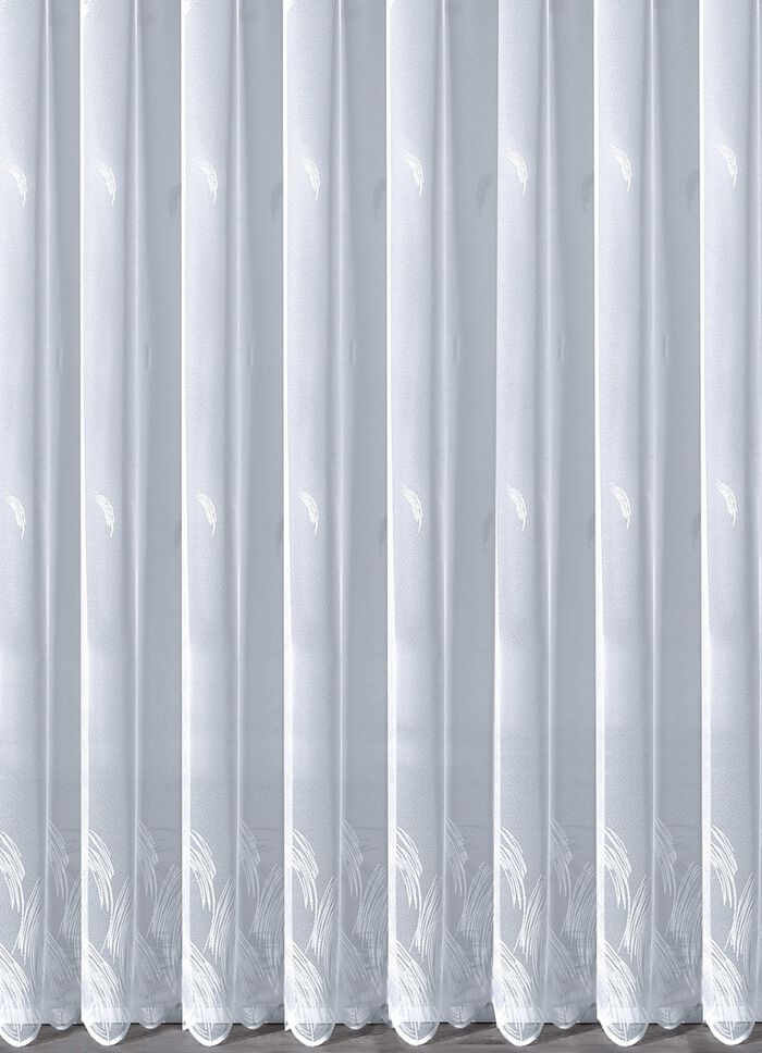 Glasgordijn &lsquo;Gr&auml;ser &lsquo;, gegolfde zoom 