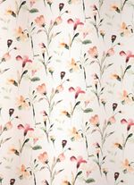 Bovengordijn met bloemdessin en universele railtape 