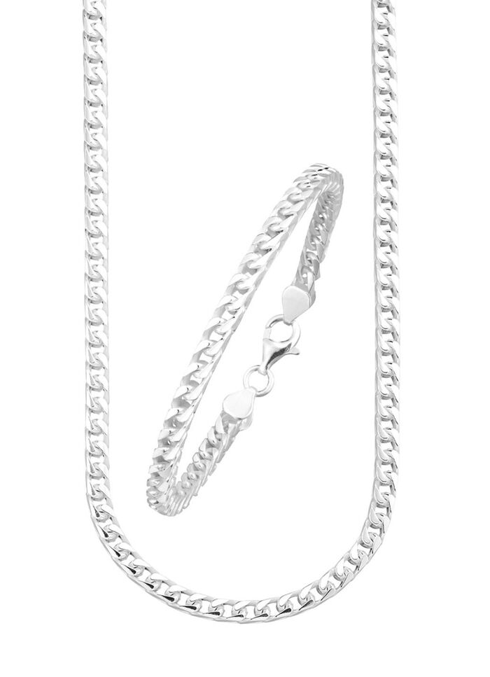 Fantasie kettingset met opvallend vierkant design 